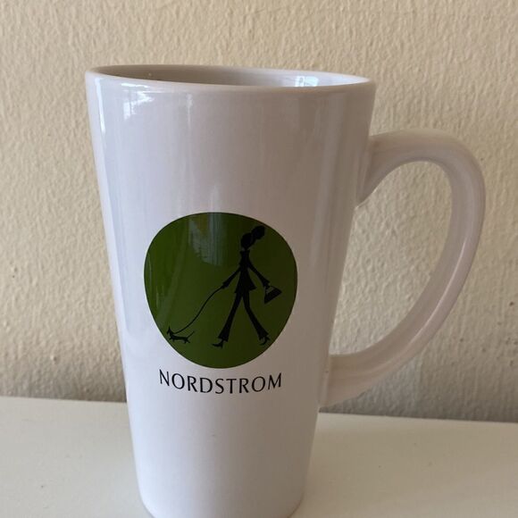 Nordstrom Rare White Coffee Cup Girl With Dog Mug 16oz - Picture 2 of 8